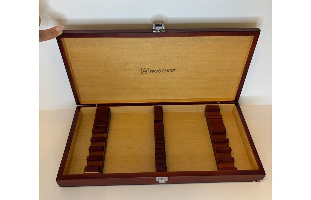 Wüsthof Wooden Knife Storage Case Empty Knife Presentation Box Cherry Finish